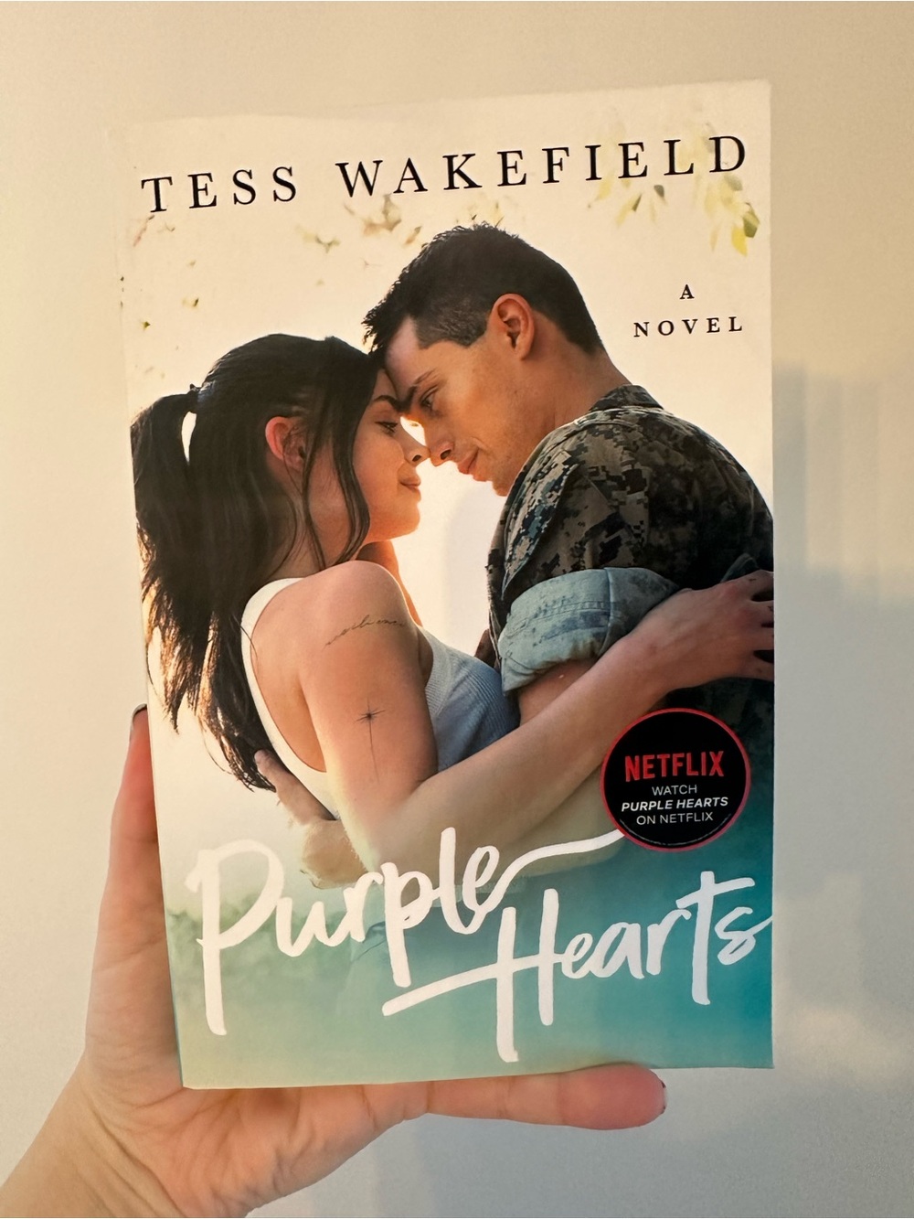 Purple Hearts by Tess Wakefield - White & Teal Paperback